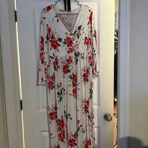 Flower Print Maxi Dress